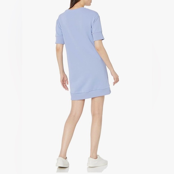 Armani Exchange Cursive Logo Sweatshirt Dress A/X lavender Size M NWOT - Picture 2 of 7